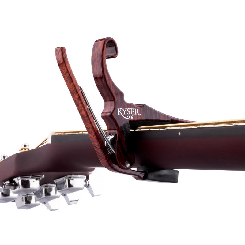 Kyser Quick-Change Guitar Capo for 6-string acoustic guitars, Rosewood, KG6RW - Image 3